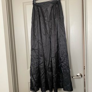Satin Black Maxi Skirt - Spirit Halloween